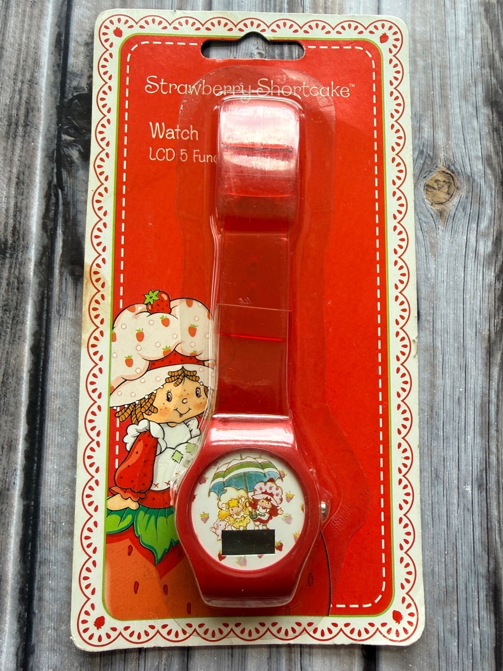 Strawberry Shortcake Red Kids' LCD Watch